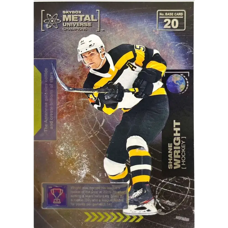 2021 Skybox Metal Universe Champions NM-MT #20 Shane Wright RC Hockey Card - Hockey Card Single