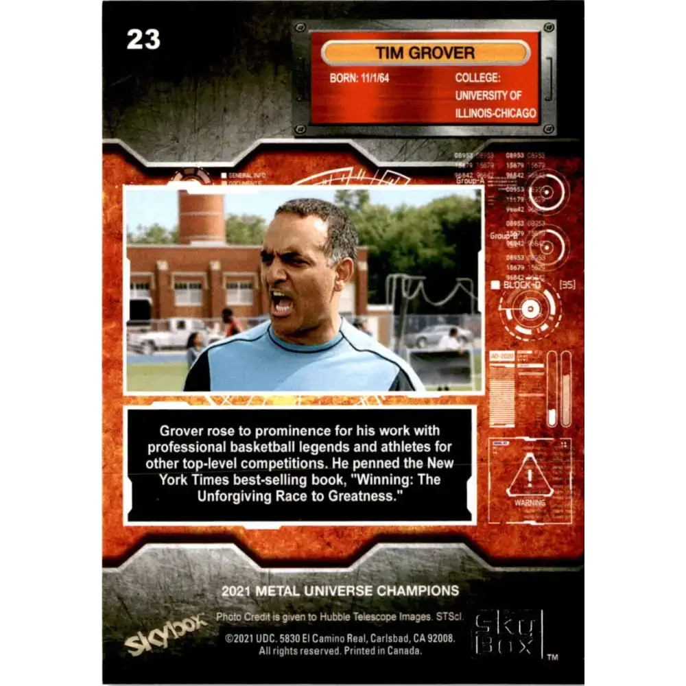 2021 Skybox Metal Universe Champions NM-MT #23 Tim Grover Trainor Card - Basketball Card Single