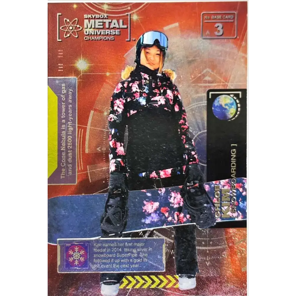 2021 Skybox Metal Universe Champions NM-MT #3 Chloe Kim RC Snowboarding Card - Snowboarding Card Single