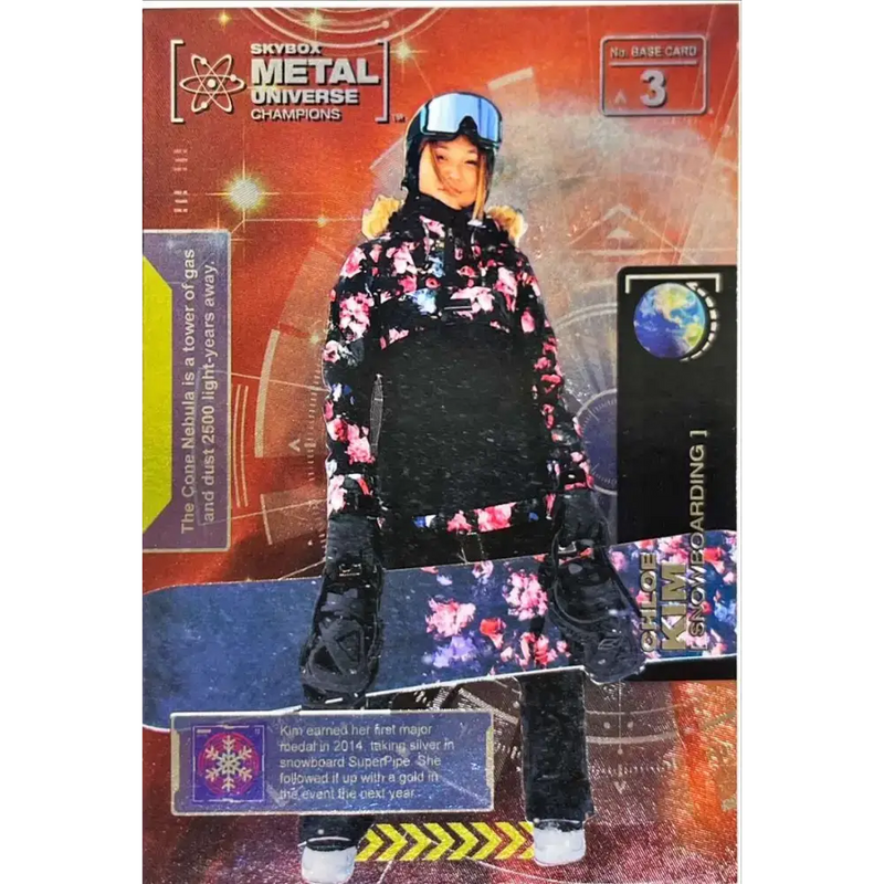 2021 Skybox Metal Universe Champions NM-MT #3 Chloe Kim RC Snowboarding Card - Snowboarding Card Single