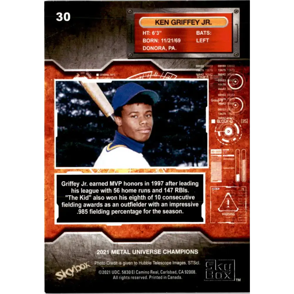2021 Skybox Metal Universe Champions NM-MT #30 Ken Griffey Jr. Baseball Card - Baseball Card Single