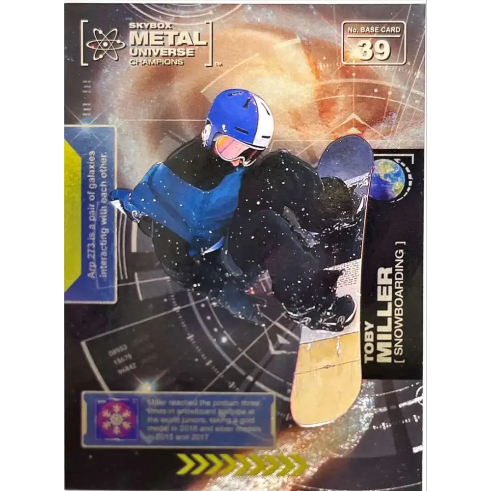 2021 Skybox Metal Universe Champions NM-MT #39 Toby Miller RC Snowboarding Card - Snowboarding Card Single