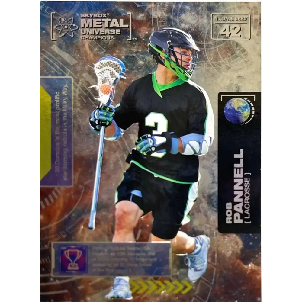 2021 Skybox Metal Universe Champions NM-MT #42 Rob Pannell Lacrosse Card - Lacrosse Card Single