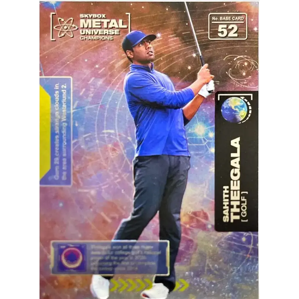 2021 Skybox Metal Universe Champions NM-MT #52 Sahith Theegala RC Golf Card - Other