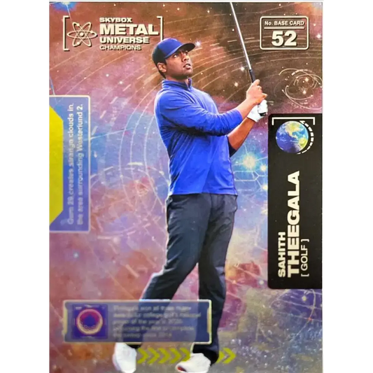 2021 Skybox Metal Universe Champions NM-MT #52 Sahith Theegala RC Golf Card - Golf Card Single