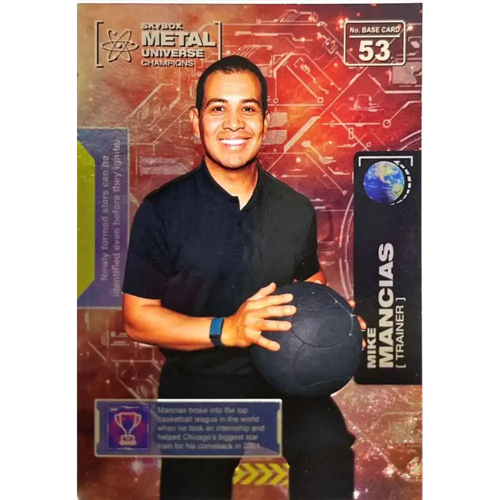 2021 Skybox Metal Universe Champions NM-MT #53 Mike Mancias Trainer Card - Basketball Card Single