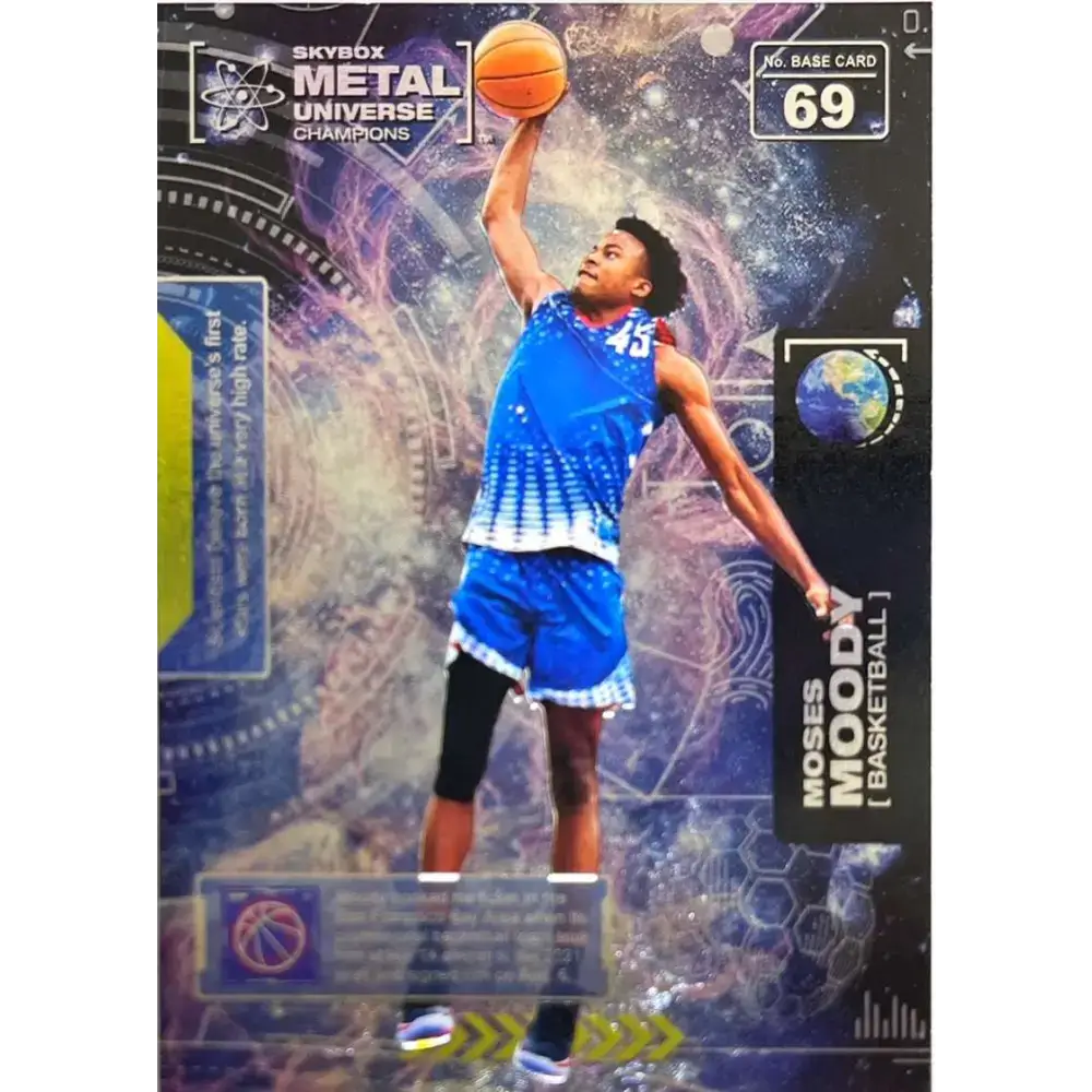 2021 Skybox Metal Universe Champions NM-MT #69 Moses Moody RC Basketball Card - Basketball Card Single