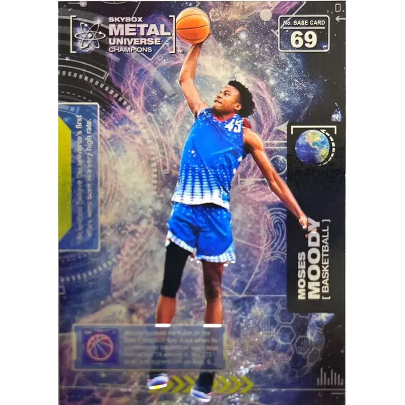 2021 Skybox Metal Universe Champions NM-MT #69 Moses Moody RC Basketball Card - Basketball Card Single