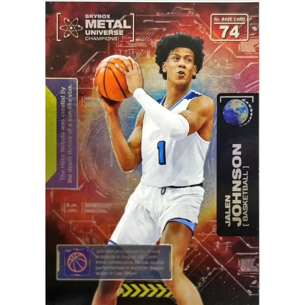 2021 Skybox Metal Universe Champions NM-MT #74 Jalen Johnson RC Basketball Card - Basketball Card Single