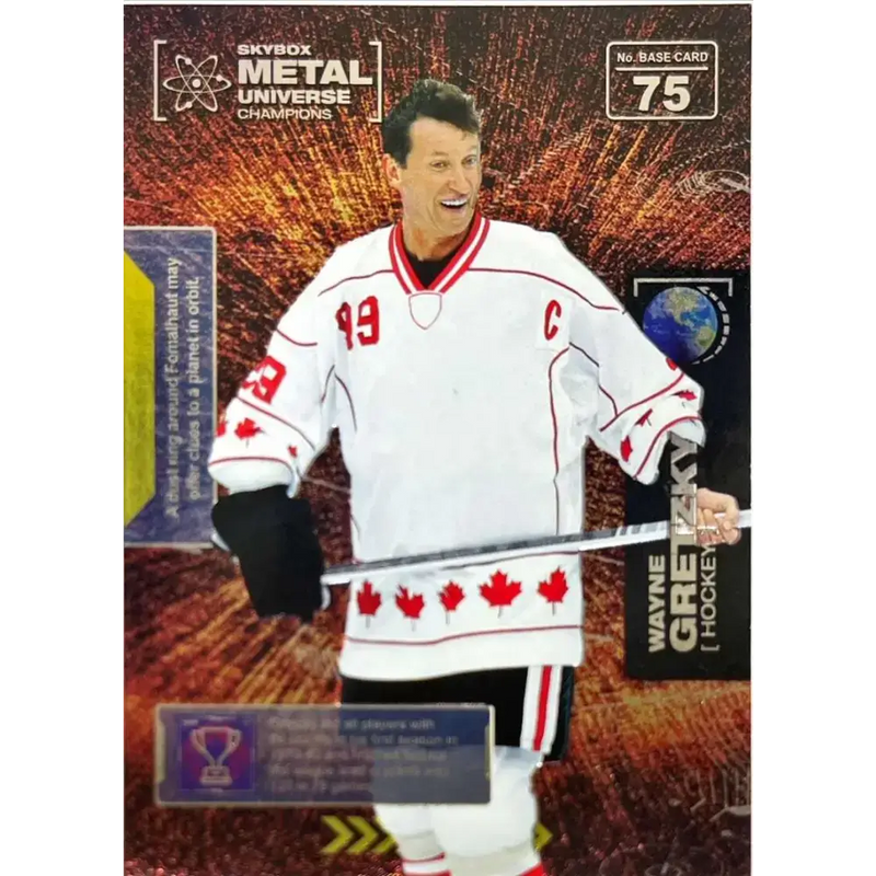 2021 Skybox Metal Universe Champions NM-MT #75 Wayne Gretzky Hockey Card - Hockey Card Single