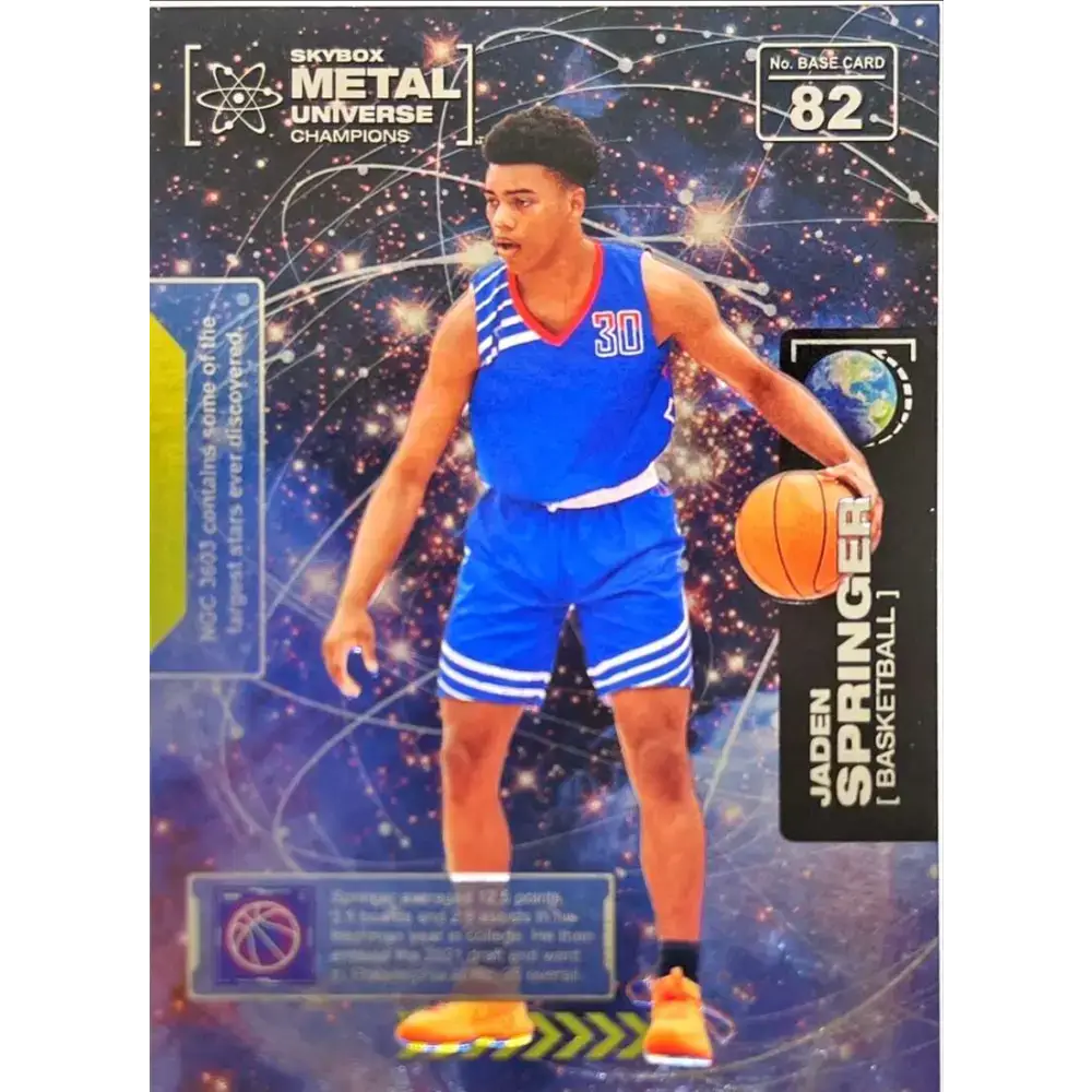 2021 Skybox Metal Universe Champions NM-MT #82 Jaden Springer RC Basketball Card - Basketball Card Single