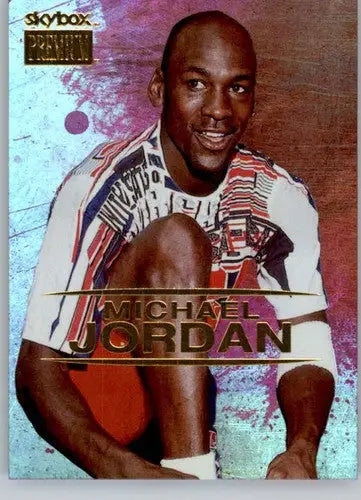 Michael Jordan basketball card from Skybox Metal Universe Champions with original gloss