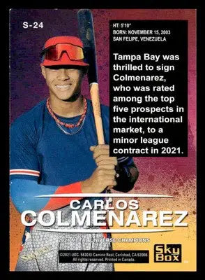 2021 SkyBox Metal Universe Champions #S-24 Carlos Colmenarez Skybox Premium - Baseball Card Single