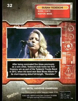 2021 SkyBox Metal Universe Champions Susan Tedeschi #32 - Other