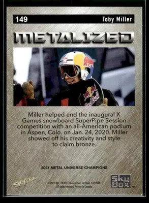 2021 SkyBox Metal Universe Champions Toby Miller #149 Skiing - Other