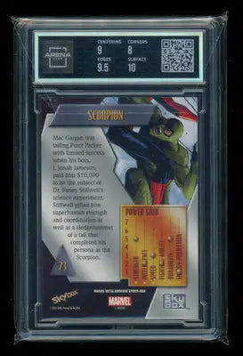 2021 Skybox Metal Universe Spider-Man Scorpion #73 Arena Club 8.5 - Marvel Card Single