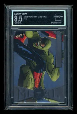 2021 Skybox Metal Universe Spider-Man Scorpion #73 Arena Club 8.5 - Marvel Card Single