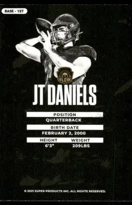 2021 Super Glow 1st Ever JT Daniels #BASE-1ST Football - Football Card Single