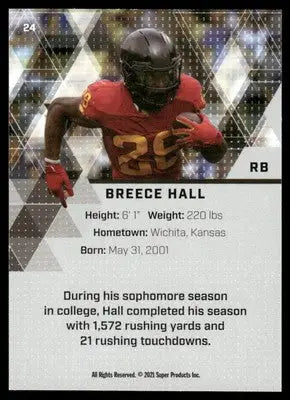 2021 Super Glow Breece Hall #24 1st Ever Football