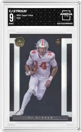 2021 Super Glow CJ Stroud #16 1st Ever Football AC 9 - Football Card Single
