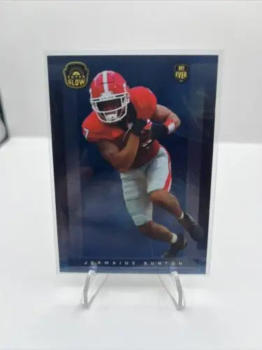 2021 Super Glow Inaugural Blue Foil Jermaine Burton #33 Football Card display image