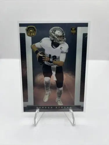 Carson Strong football card from Super Glow Sports Inaugural Edition Silver Glow #18