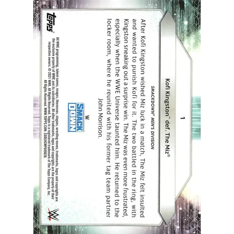 2021 Topps #1 Kofi Kingston NM-MT Wrestling Card - Other