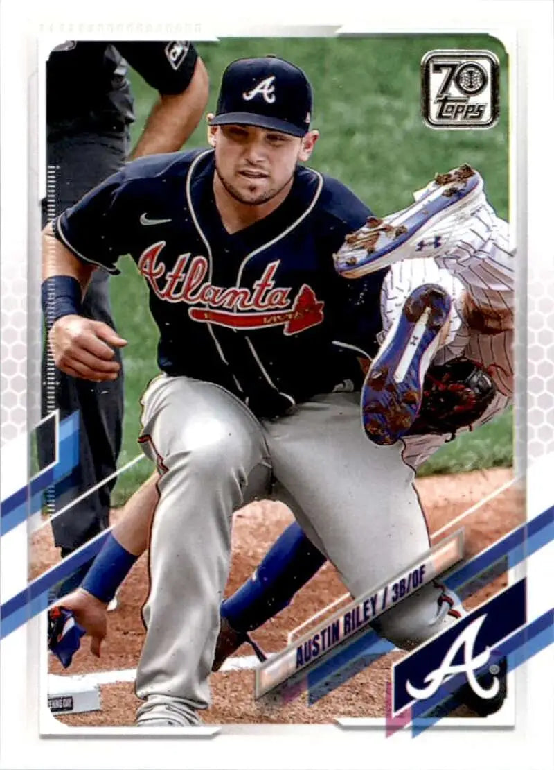 2021 Topps #111 Austin Riley NM-MT Atlanta Braves Baseball Card - Baseball Card Single