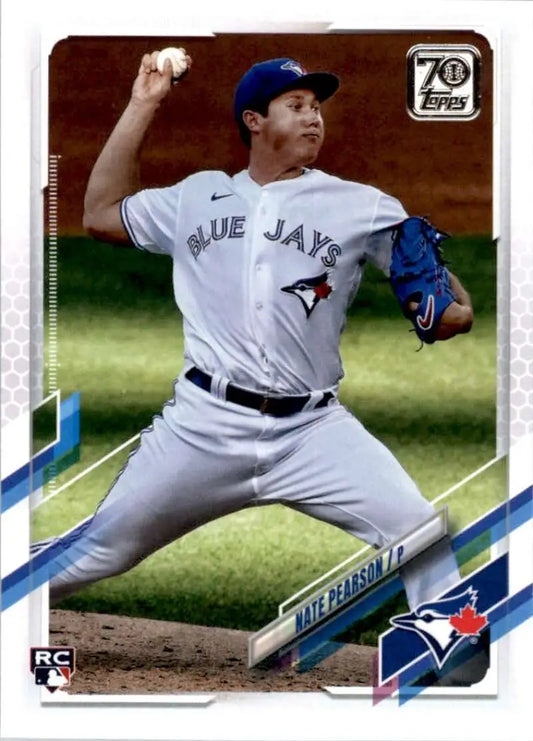 2021 Topps #113 Nate Pearson NM-MT RC Rookie Toronto Blue Jays Baseball Card - Baseball Card Single