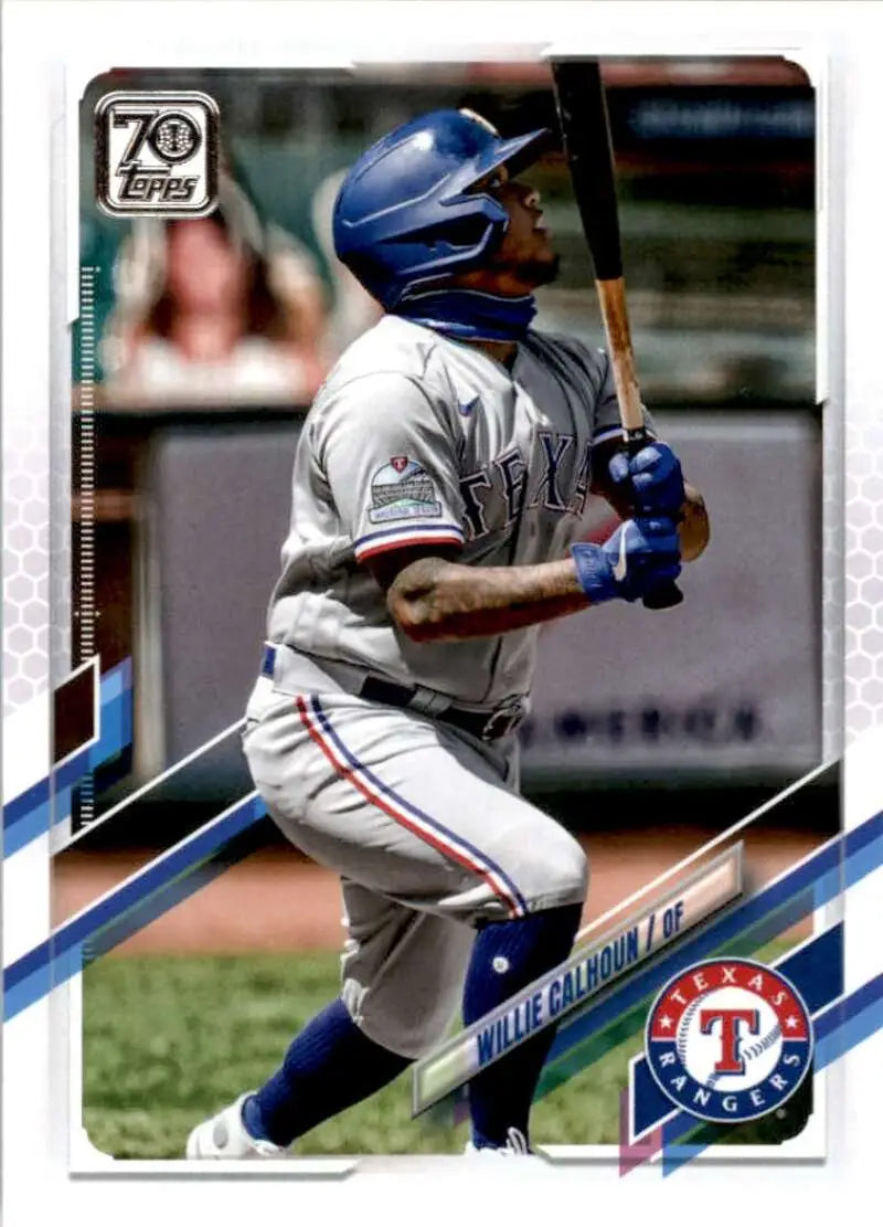 2021 Topps #115 Willie Calhoun NM-MT Texas Rangers Baseball Card - Baseball Card Single