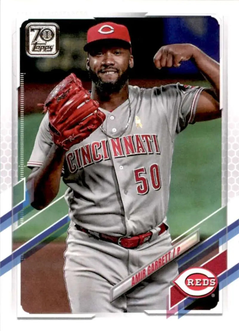 2021 Topps #124 Amir Garrett NM-MT Cincinnati Reds Baseball Card - Baseball Card Single