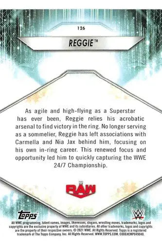 2021 Topps #126 Reggie NM-MT RC Rookie - Baseball Card Single