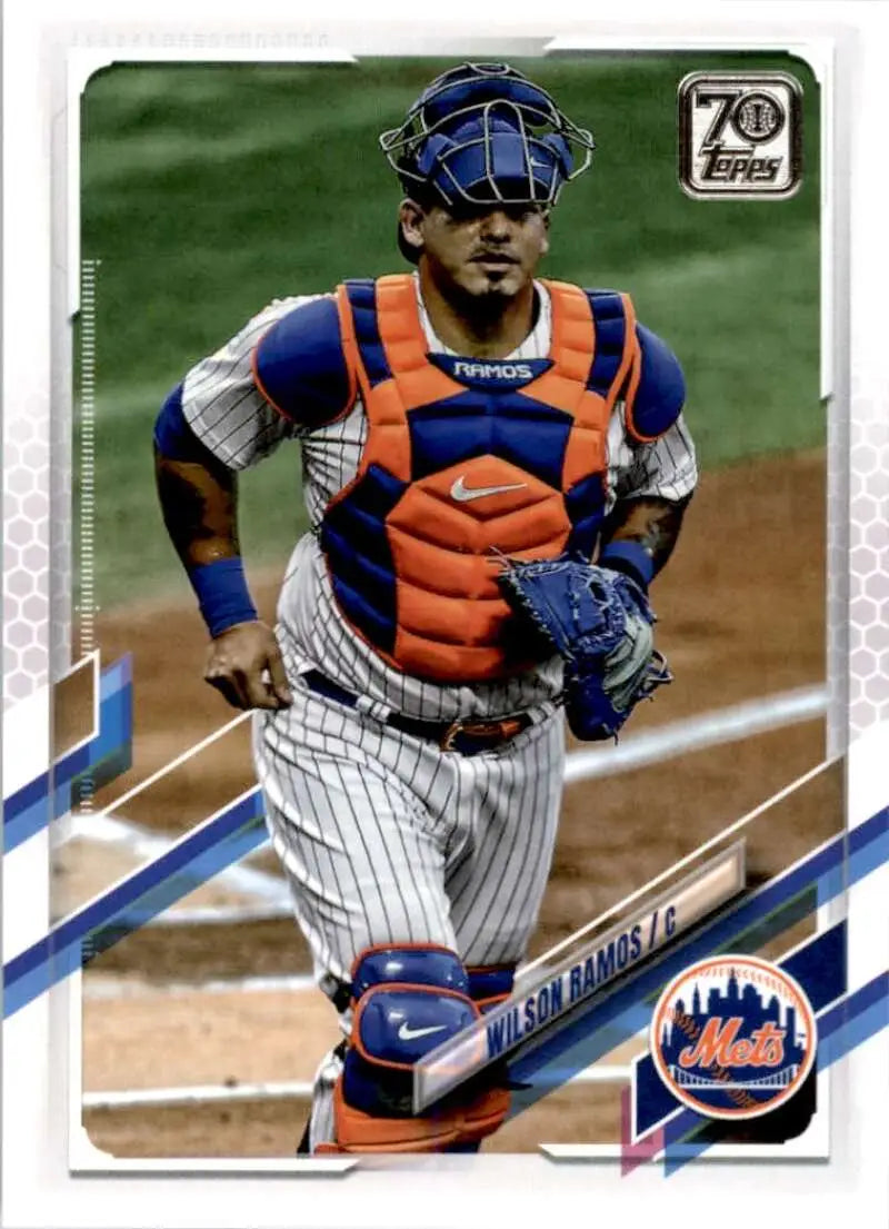 2021 Topps #127 Wilson Ramos NM-MT New York Mets Baseball Card - Baseball Card Single
