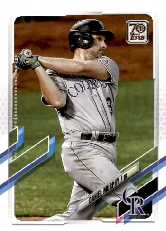 2021 Topps #129 Daniel Murphy NM-MT Colorado Rockies Baseball Card - Baseball Card Single
