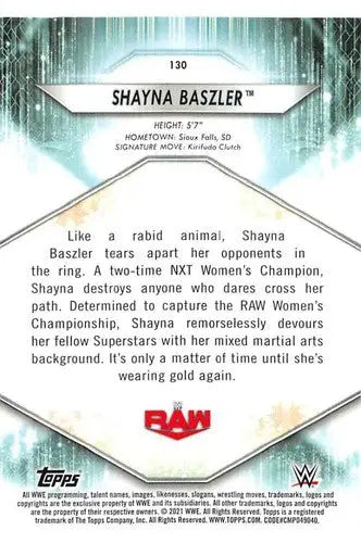 2021 Topps #130 Shayna Baszler NM-MT - UFC/MMA Card Single