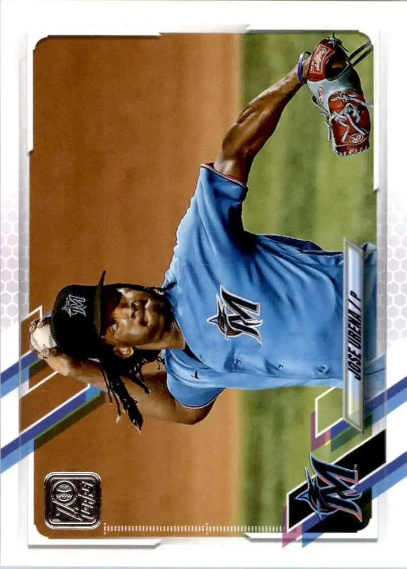 2021 Topps #134 Jose Urena NM-MT Miami Marlins Baseball Card - Baseball Card Single