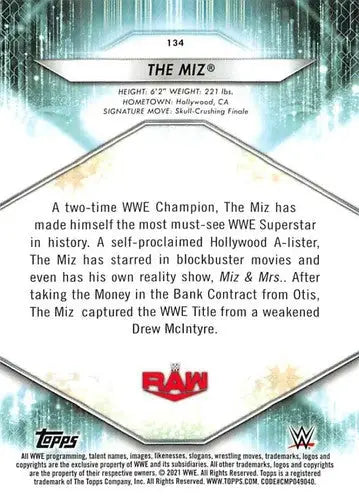 2021 Topps #134 The Miz NM-MT - Other