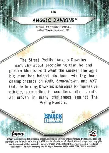 2021 Topps #136 Angelo Dawkins NM-MT - Other
