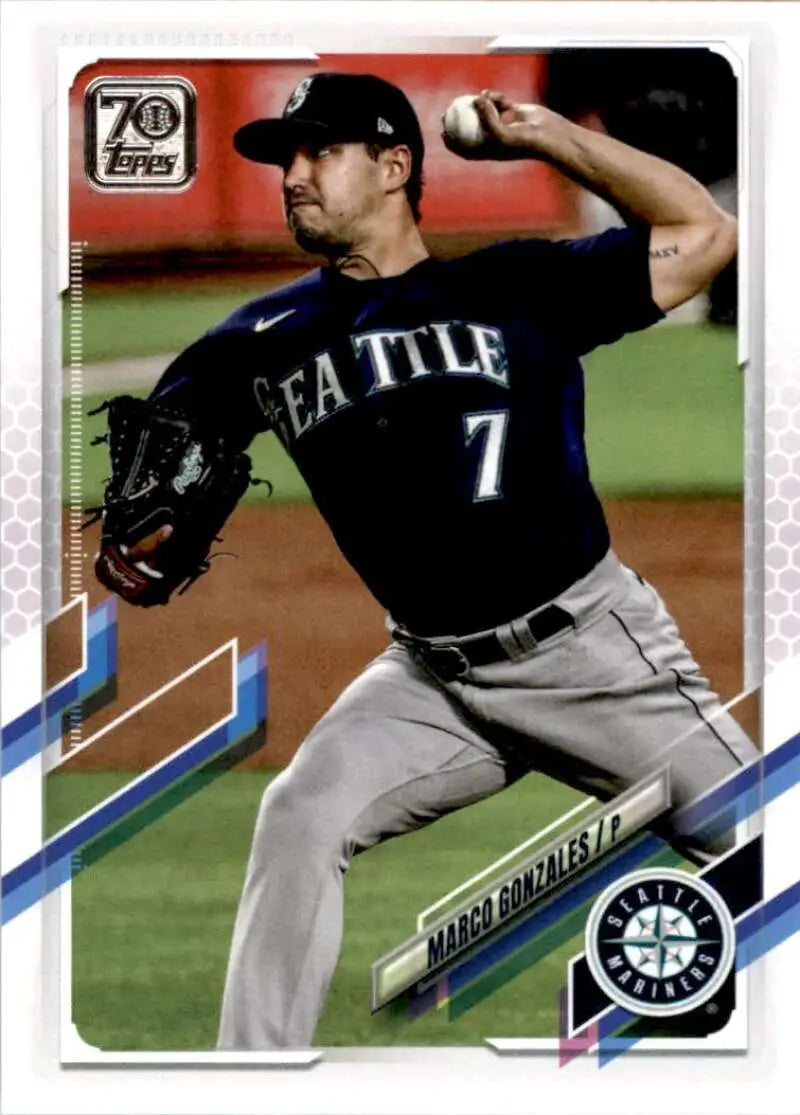 2021 Topps #136 Marco Gonzales NM-MT Seattle Mariners Baseball Card - Baseball Card Single
