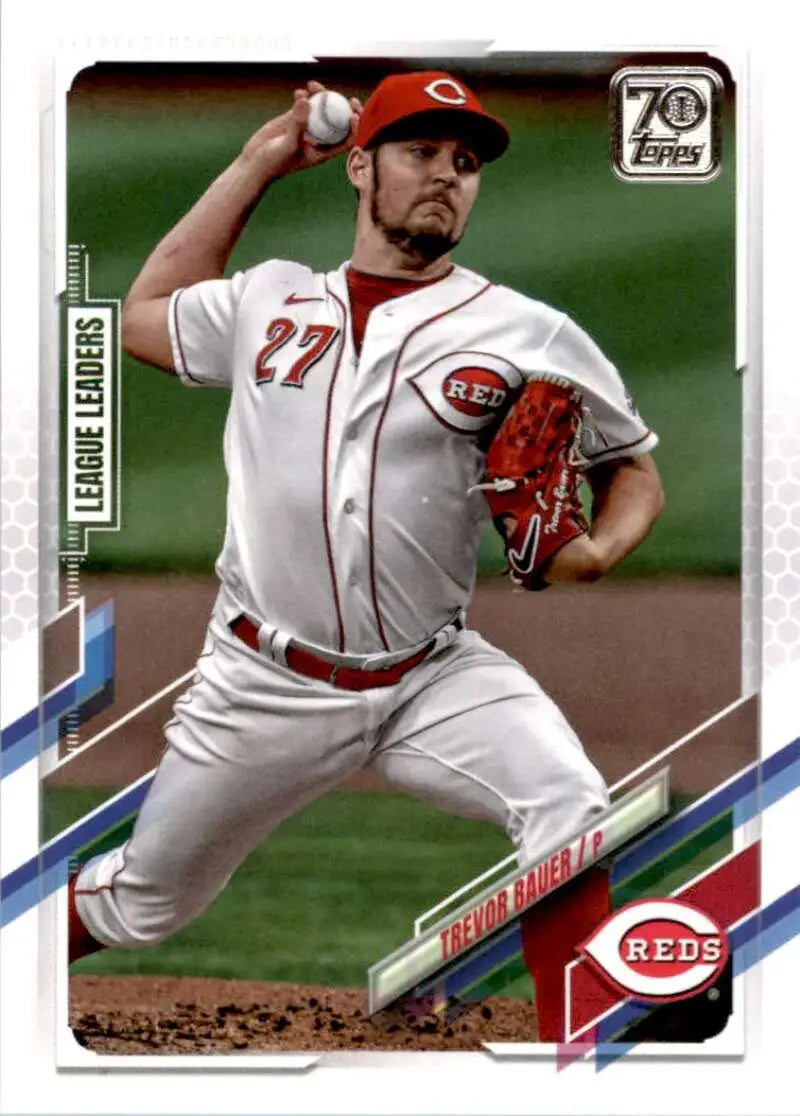 2021 Topps #137 Trevor Bauer NM-MT Cincinnati Reds Baseball Card - Baseball Card Single