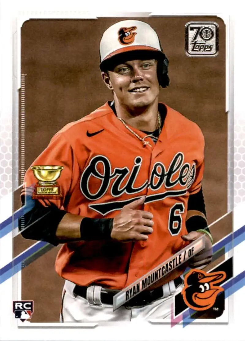 2021 Topps #143 Ryan Mountcastle NM-MT RC Rookie Baltimore Orioles Baseball Card - Baseball Card Single