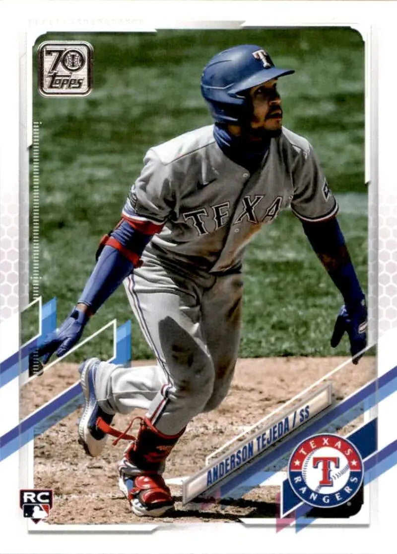 2021 Topps #144 Anderson Tejeda NM-MT RC Rookie Texas Rangers Baseball Card - Baseball Card Single