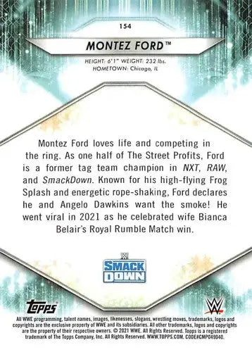 2021 Topps #154 Montez Ford NM-MT - Baseball Card Single