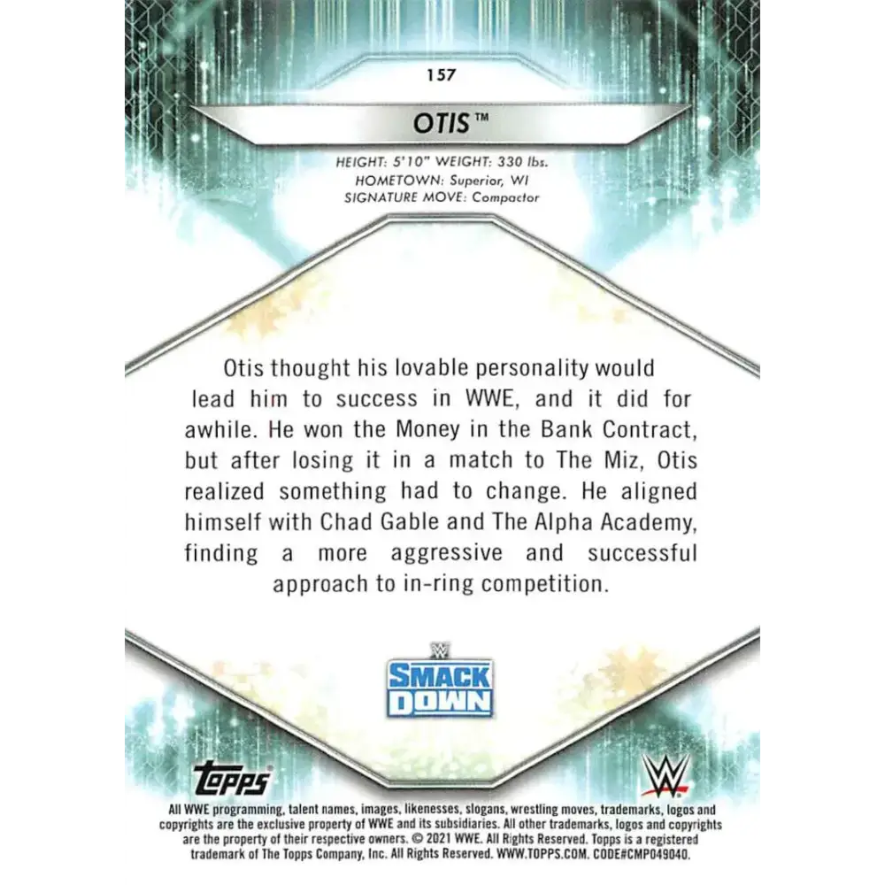 2021 Topps #157 Otis NM-MT Wrestling Card - Other