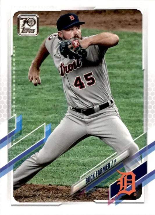 2021 Topps #158 Buck Farmer NM-MT Detroit Tigers Baseball Card - Baseball Card Single
