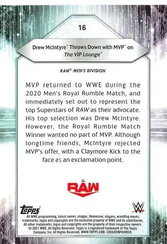 2021 Topps #16 Drew McIntyre NM-MT - Other