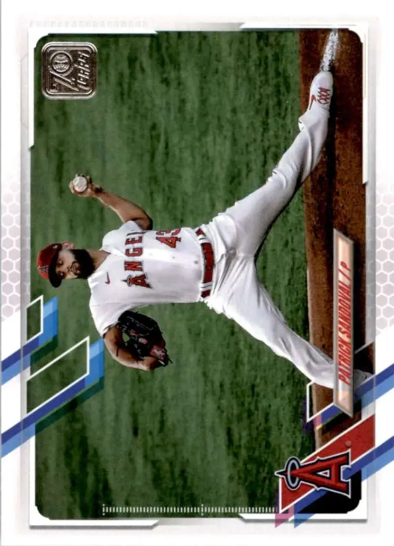 2021 Topps #16 Patrick Sandoval NM-MT Los Angeles Angels Baseball Card - Baseball Card Single
