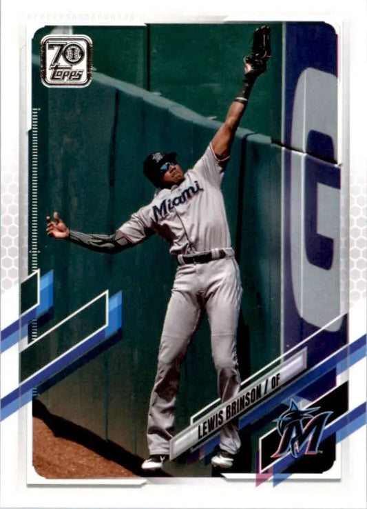 2021 Topps #161 Lewis Brinson NM-MT Miami Marlins Baseball Card - Baseball Card Single