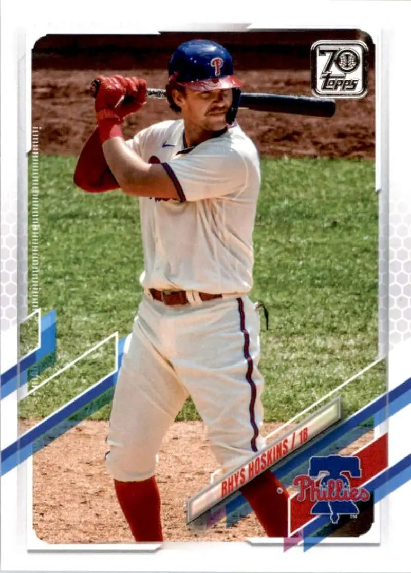 2021 Topps #162 Rhys Hoskins NM-MT Philadelphia Phillies Baseball Card - Baseball Card Single