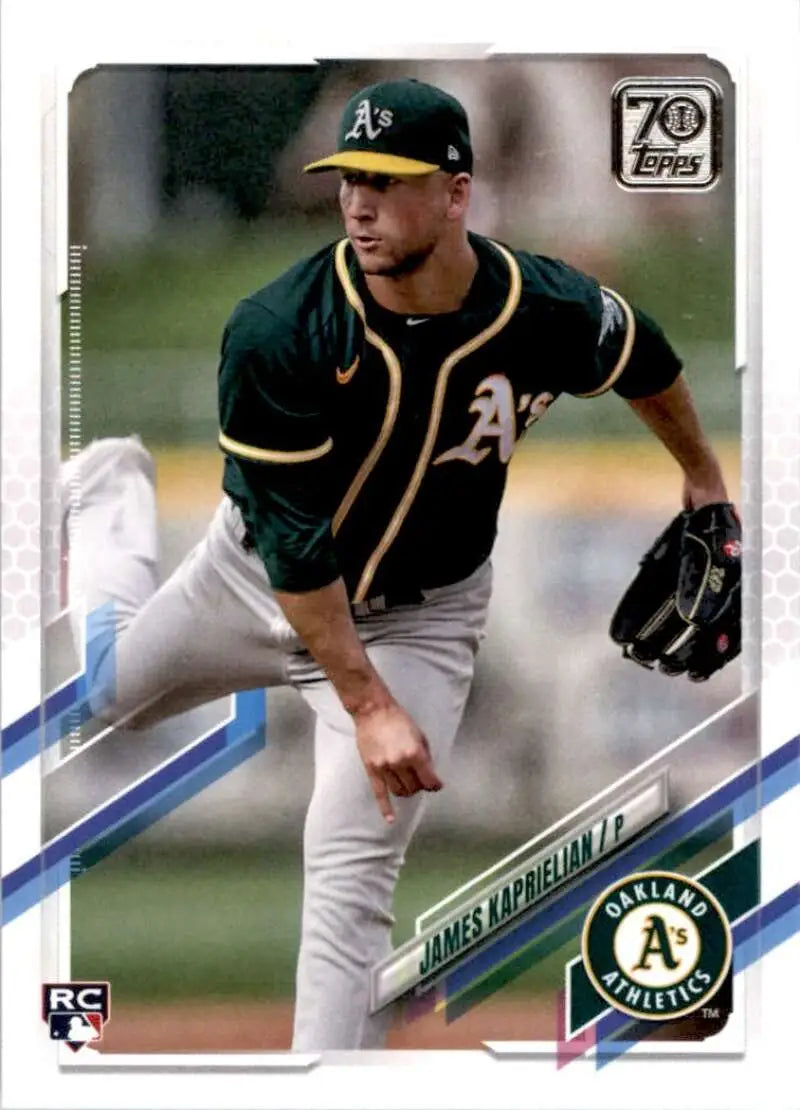 2021 Topps #167 James Kaprielian NM-MT RC Rookie Oakland Athletics Baseball Card - Baseball Card Single